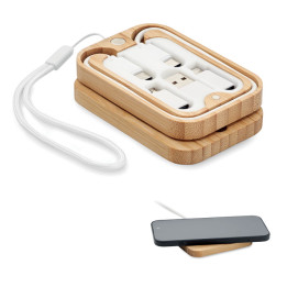 CHARGOO · Chargeur sans fil 15W bambou MO2450-40