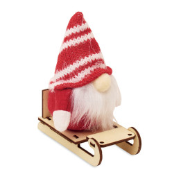 FROSTY SLEIGH · Lutin sur un traîneau en bois CX1588-05