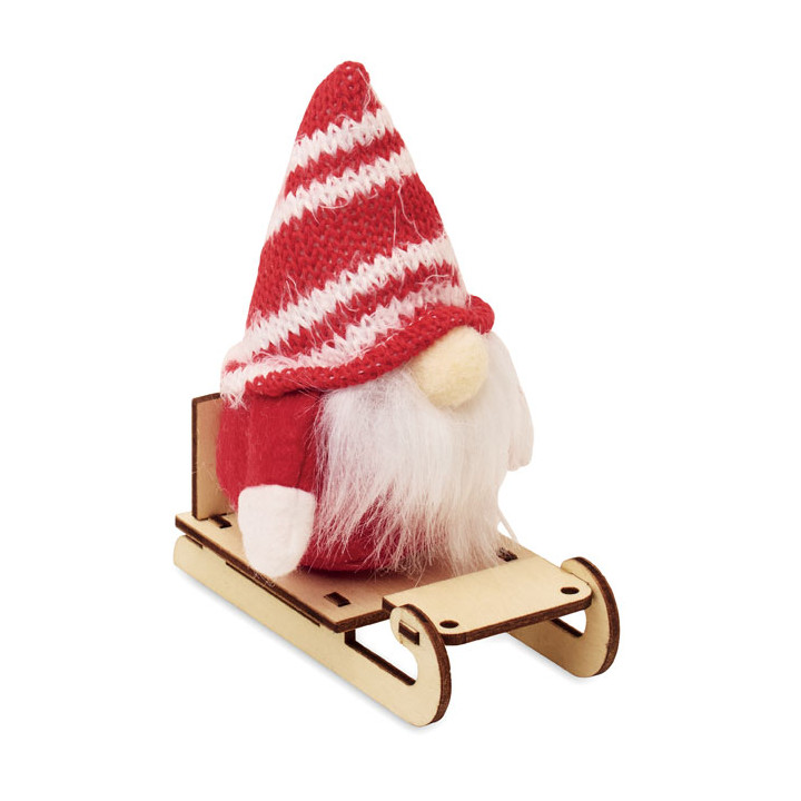 FROSTY SLEIGH · Lutin sur un traîneau en bois CX1588-05