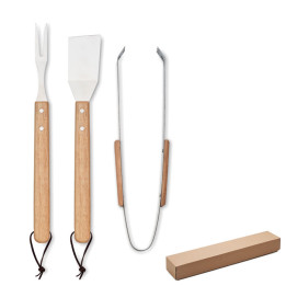 SMOKEY · Set de barbecue en chêne MO2546-40