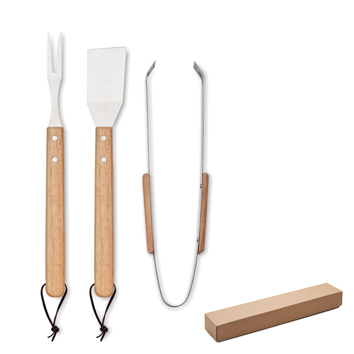 SMOKEY · Set de barbecue en chêne MO2546-40