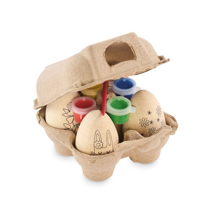 EISET · Set de peinture d'oeufs en bois MO2563-40