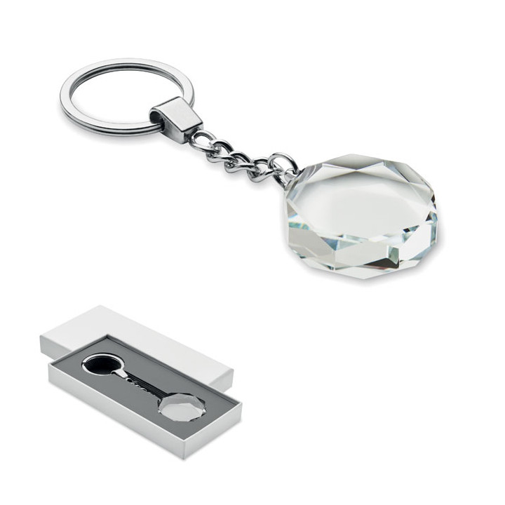 ROUNDWARD · Porte-clés rond en verre MO2657-22