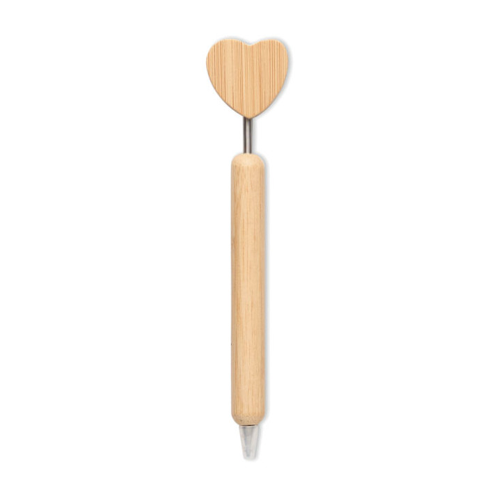 CORAPEN · Stylo à bille cœur en bambou MO2659-40
