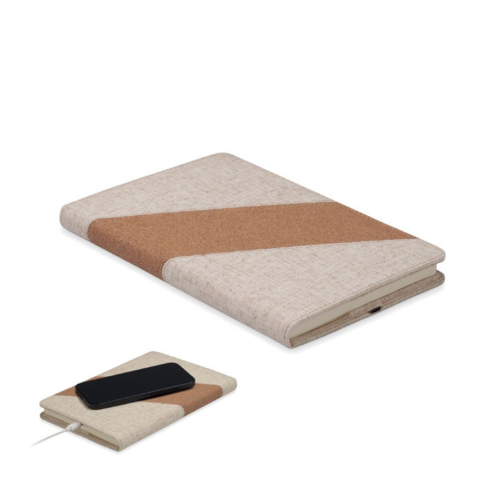 CORTONA · Carnet A5 avec chargeur 15W MO2734-13