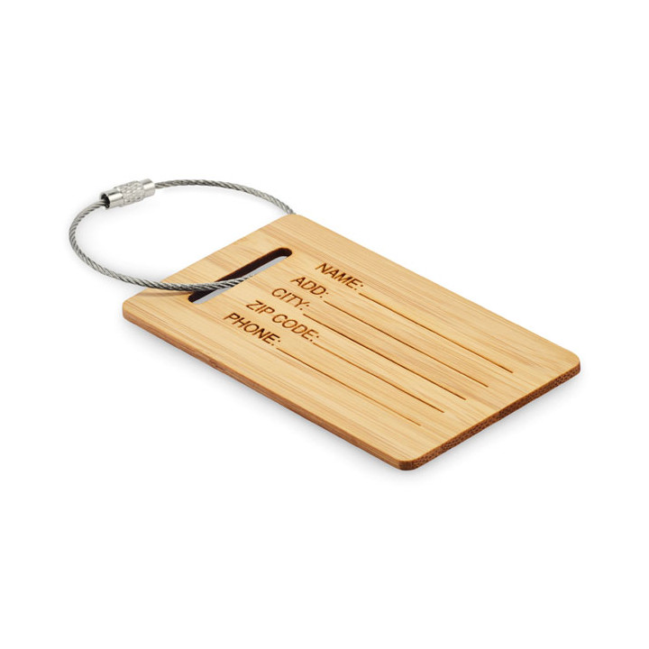 MIO · Étiquette de bagage en bambou MO2815-40