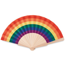 BOWFAN · Eventail en bois arc-en-ciel MO6446-99