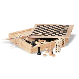 TRIKES · 4 jeux dans une boîte en bois KC2941-40