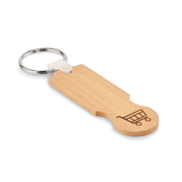 COMPRAS · Porte-clés jeton en bambou MO6797-40