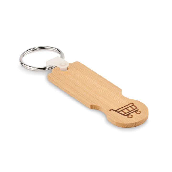 COMPRAS · Porte-clés jeton en bambou MO6797-40