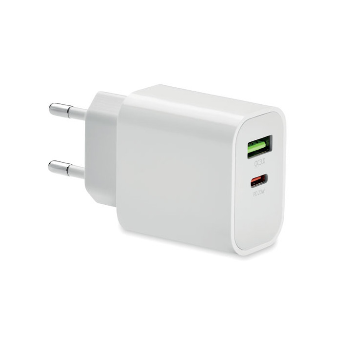 PORT · Chargeur 18W 2 ports, prise UE MO6879-06