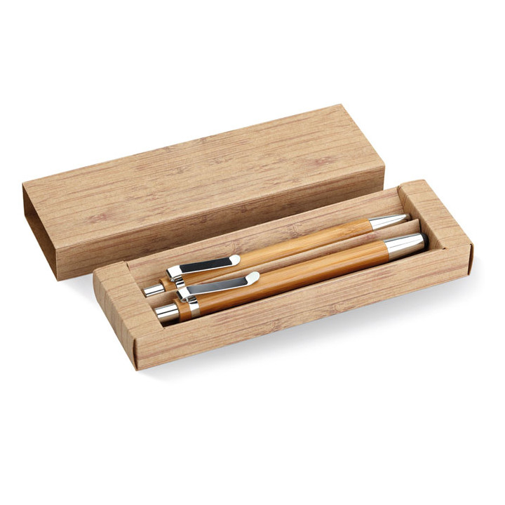BAMBOOSET · Coffret stylo et crayon en bam MO8111-40