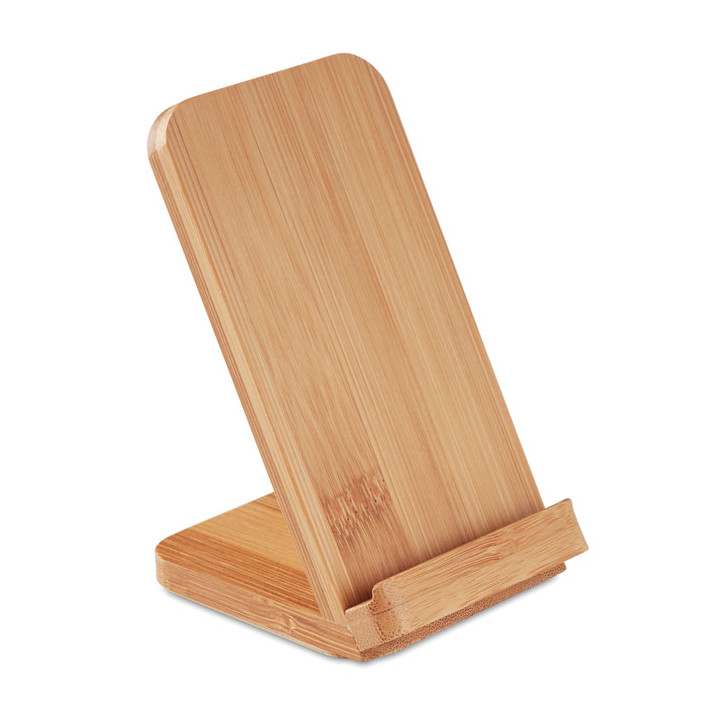 WIRESTAND · Chargeur sans fil en bambou MO9692-40