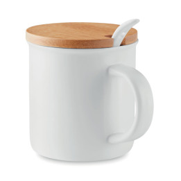 KENYA · Mug porcelaine avec cuillère MO9708-06