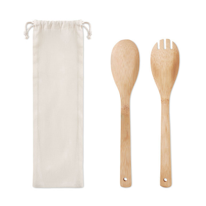 MAYEN SET · Couverts à salade en bambou MO9903-13