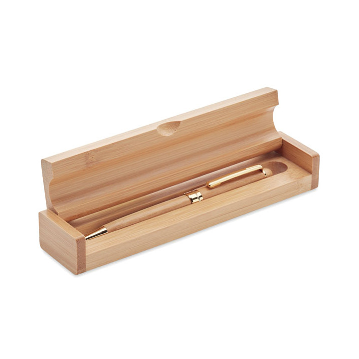 ETNA · Stylo bille coffret bambou MO9912-40