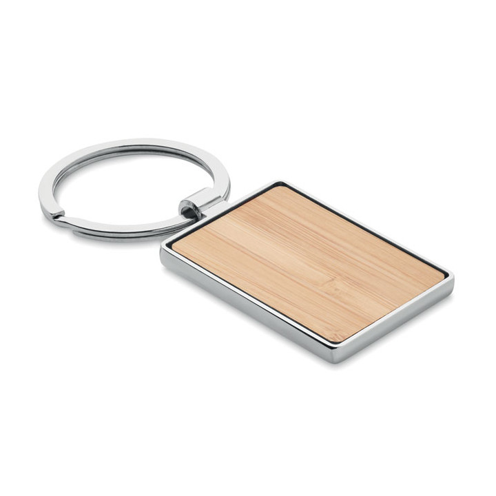 BENDIGO · Porte-clés rectangle en bambou MO9961-40