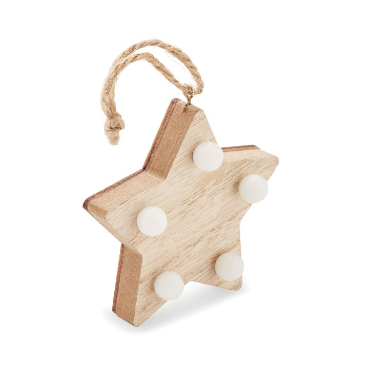 LALIE · Étoile en bois avec lumières CX1531-40
