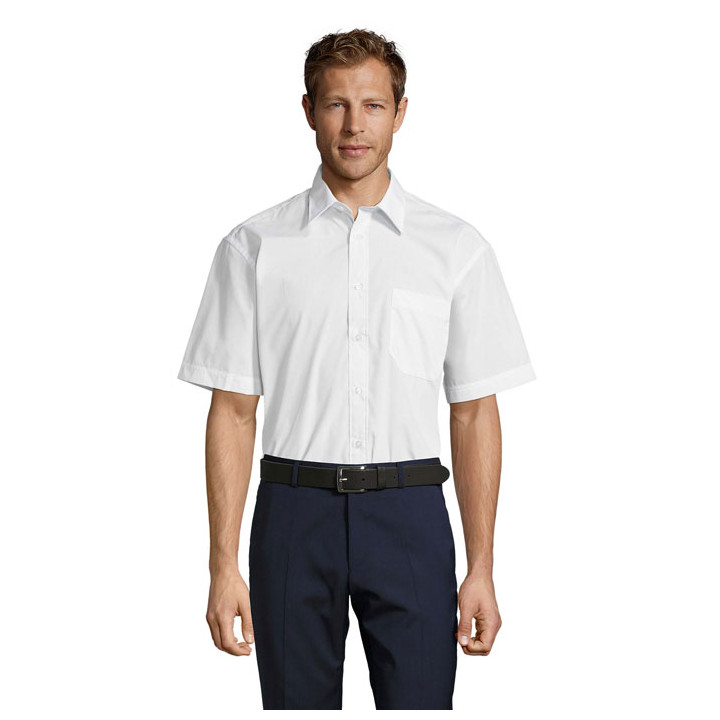 BRISTOL · BRISTOL CHEMISE POPELINE S16050-WH-3XL