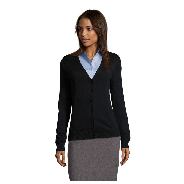 GOLDEN WOMEN · GOLDEN WOMEN GILET COL V S90012-BK-L