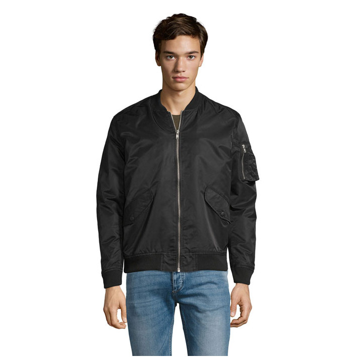 REBEL · REBEL BOMBER UNISEX FASHION S01616-BK-3XL