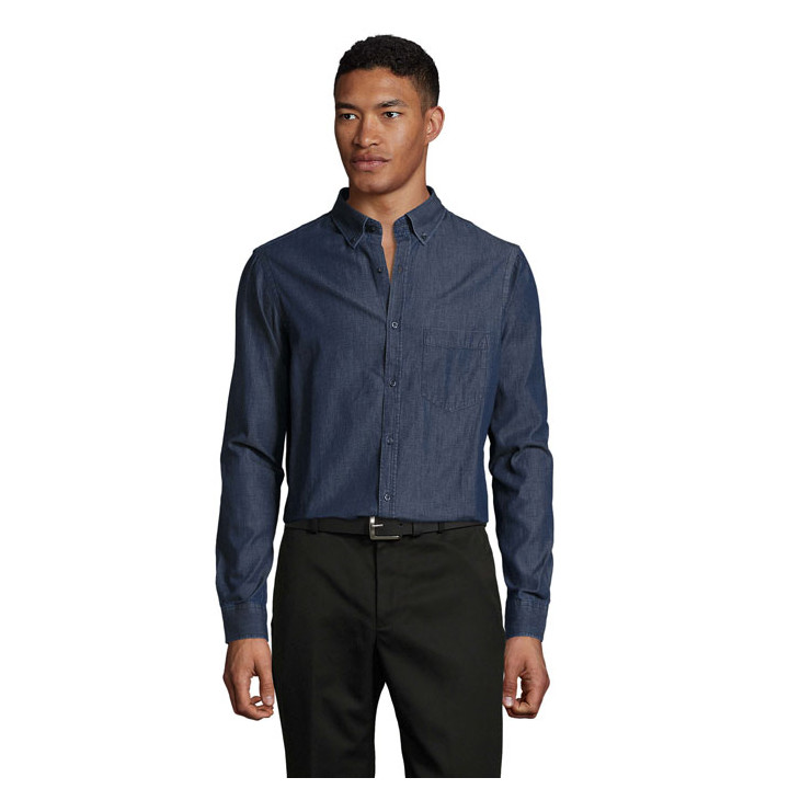 BARRY MEN · BARRY MEN CHEMISE EN DENIM S02100-EV-3XL