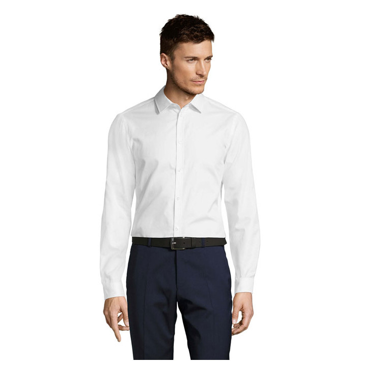 BRODY MEN · BRODY MEN CHEMISE À CHEVRON S02102-WH-3XL