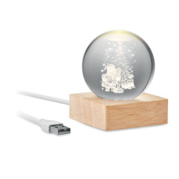 SANTA LIGHT · Boule de Noël verre avec LED CX1541-40