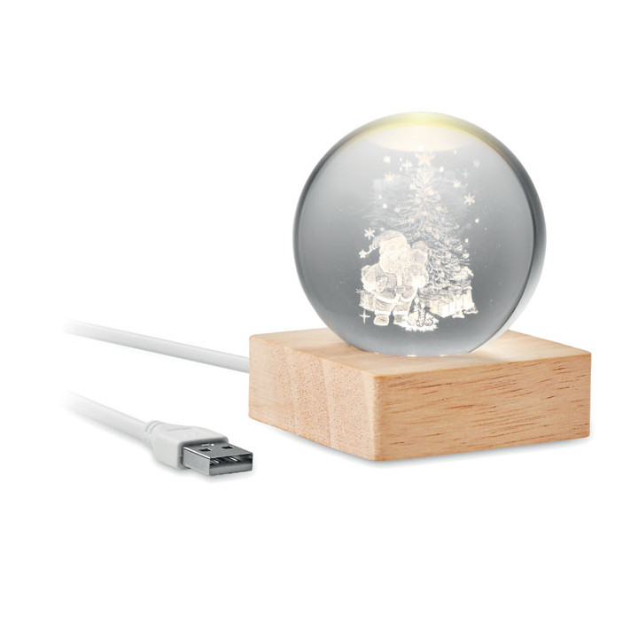 SANTA LIGHT · Boule de Noël verre avec LED CX1541-40
