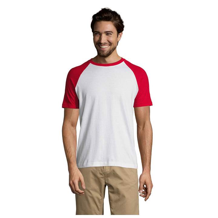 FUNKY · FUNKY T-SHIRT HOMME BICOLOR S11190-WR-3XL